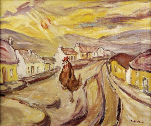 The Cock Of The Walk Oil Painting by Grace Henry