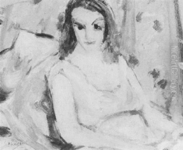 Girl In Yellow Oil Painting by Grace Henry