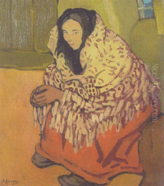 The Rosary Oil Painting by Grace Henry