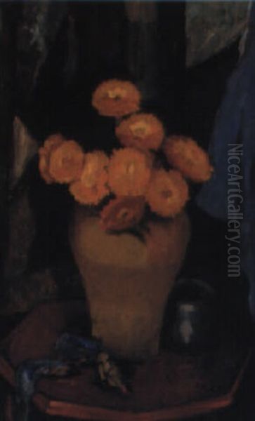 Marigolds Oil Painting by Grace Henry