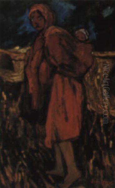 Mother And Child Oil Painting by Grace Henry