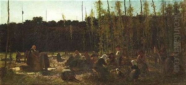 Bauern Bei Der Ernte Oil Painting by Theodor Her