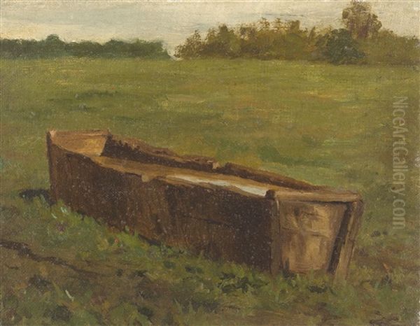 Wassertrog Oil Painting by Thomas Ludwig Herbst