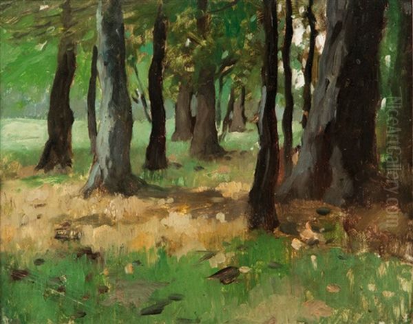 Edge Of The Wood Oil Painting by Thomas Ludwig Herbst