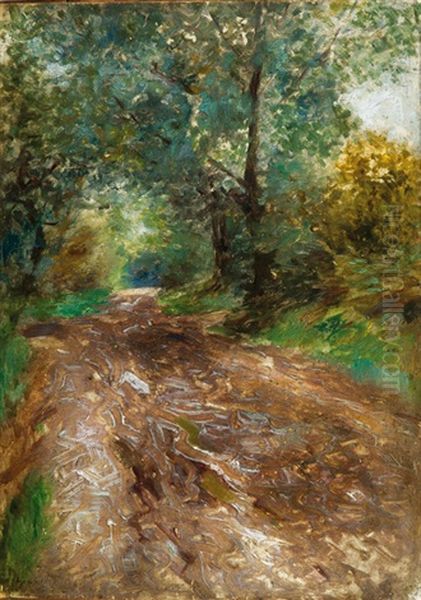 Way Through The Wood Oil Painting by Thomas Ludwig Herbst