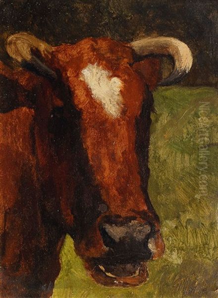 Die Gluckliche Kuh Oil Painting by Thomas Ludwig Herbst