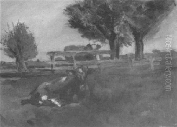 Kuhe Auf Der Weide Oil Painting by Thomas Ludwig Herbst