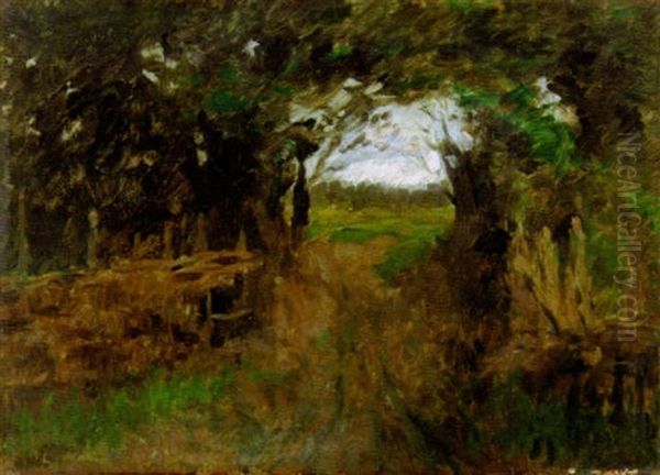 Hohlweg Oil Painting by Thomas Ludwig Herbst