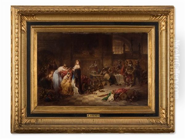 The Banquet Oil Painting by Peter Rudolf Karl Herbstoffer