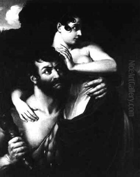 Hercules And Alcestis Oil Painting by Friedrich Wilhelm Herdt