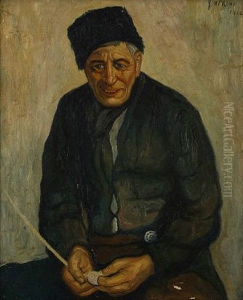 Portrait Of An Old Man Oil Painting by George Edwards Hering