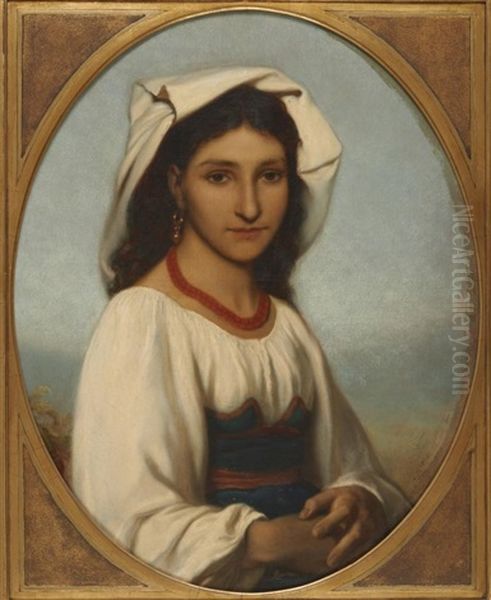 Jeune Romaine Oil Painting by Charles Hermans