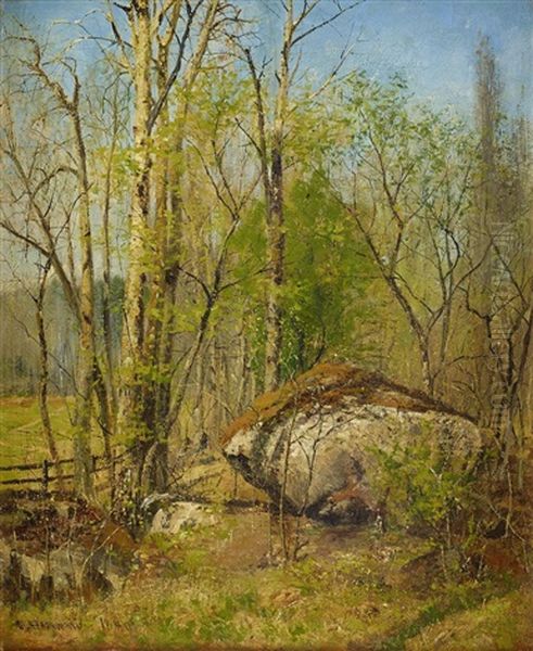 Varlandskap Oil Painting by Olof Hermelin