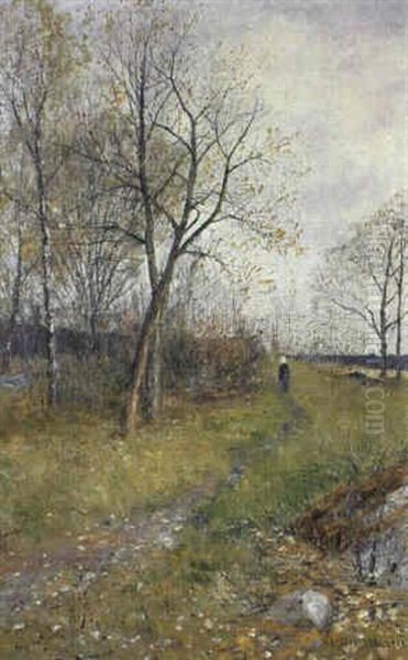 V+rbild, Uppland Oil Painting by Olof Hermelin