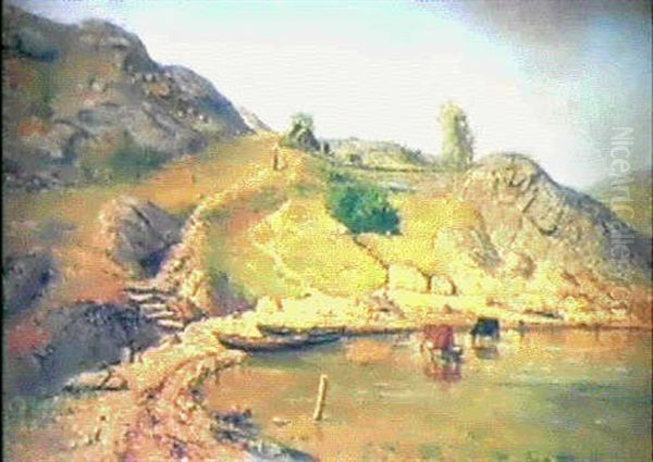 Fjallsjovik Oil Painting by Olof Hermelin