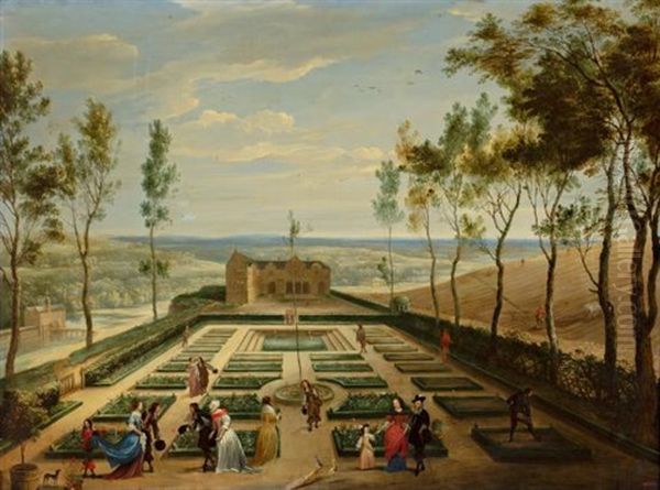 Vista De Un Jardin Oil Painting by Willem van, the Elder Herp