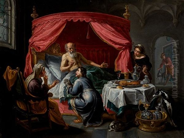 Esau Vende Su Primogenitura Oil Painting by Willem van, the Elder Herp