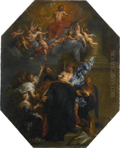 The Ecstasy Of Saint Augustine Oil Painting by Willem van, the Elder Herp