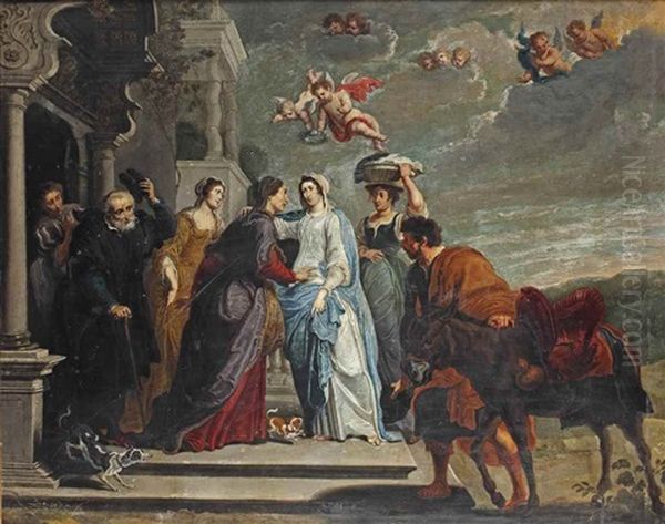 The Visitation Oil Painting by Willem van, the Elder Herp