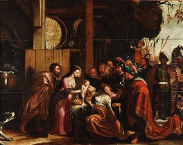Adoracion De Los Reyes Oil Painting by Willem van, the Elder Herp