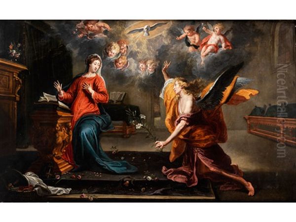 Verkundigung An Maria Oil Painting by Willem van, the Elder Herp