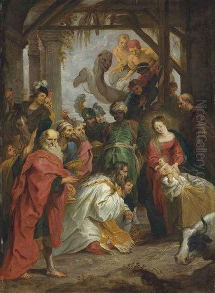 The Adoration Of The Magi Oil Painting by Willem van, the Elder Herp