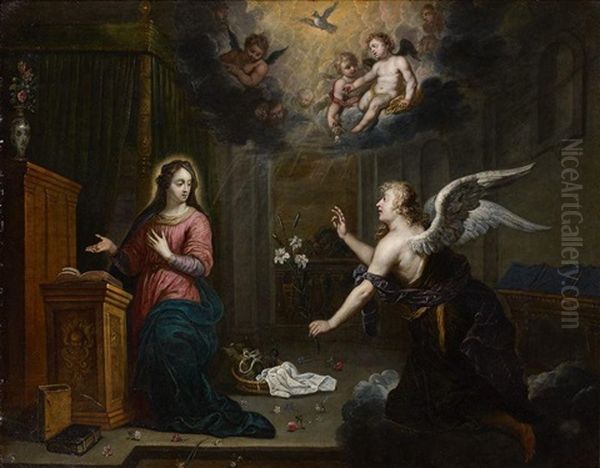 L'annonciation Oil Painting by Willem van, the Elder Herp