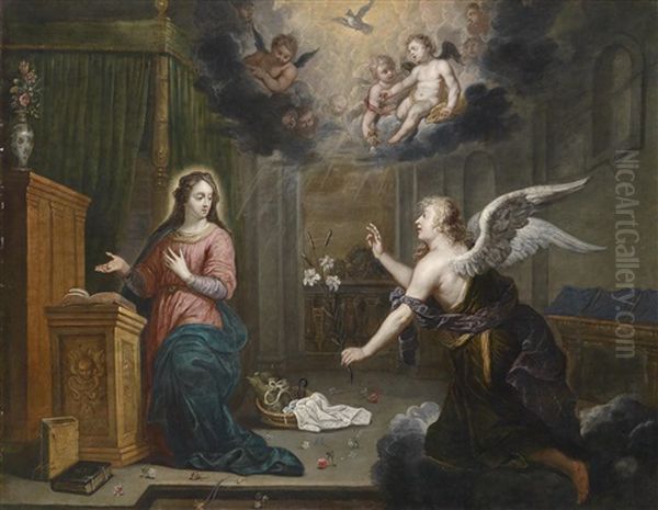 Maria Verkundigung Oil Painting by Willem van, the Elder Herp