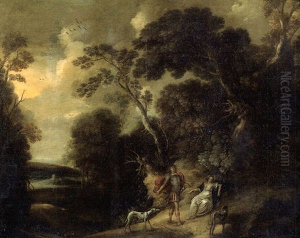 Grand Paysage Boise Avec Cephale Et Procris Oil Painting by Willem van, the Elder Herp