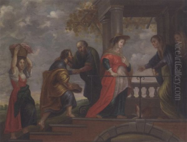 The Visitation Oil Painting by Willem van, the Elder Herp