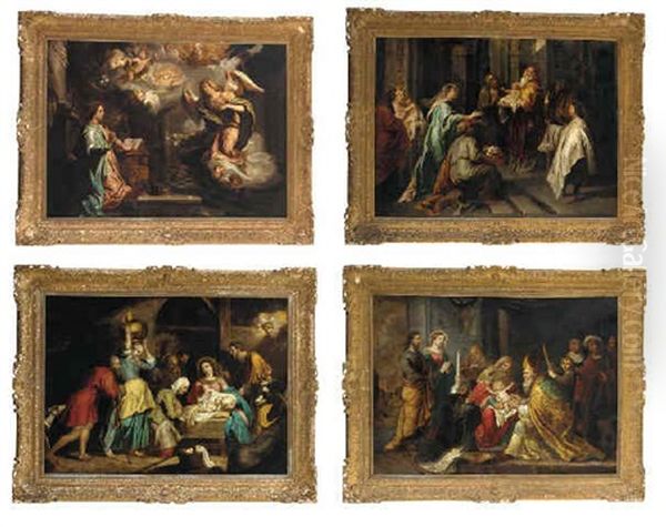 The Annunciation Oil Painting by Willem van, the Elder Herp