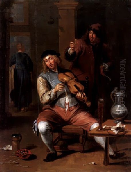 Der Geigenspieler Oil Painting by Willem van, the Elder Herp