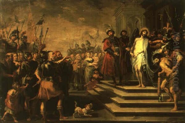 Christ Before Caiaphas Oil Painting by Willem van, the Elder Herp
