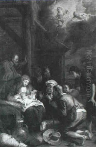 Adoration Des Bergers Oil Painting by Willem van, the Elder Herp
