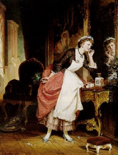 The Lady's Maid Oil Painting by Carl Herpfer