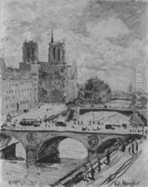 Notre Dame (klein) Oil Painting by Fritz Herpfer