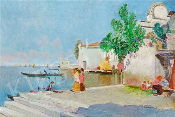 Venice Oil Painting by Cesar Maria Herrer Marcher