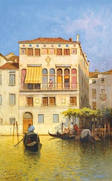 Venice Oil Painting by Cesar Maria Herrer Marcher