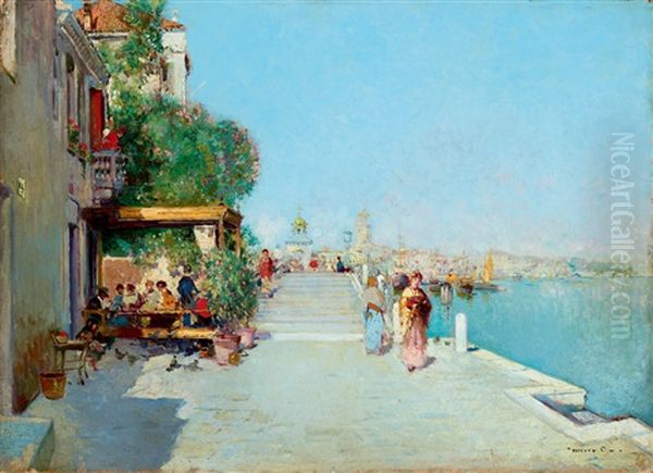 Venice Scene Oil Painting by Cesar Maria Herrer Marcher