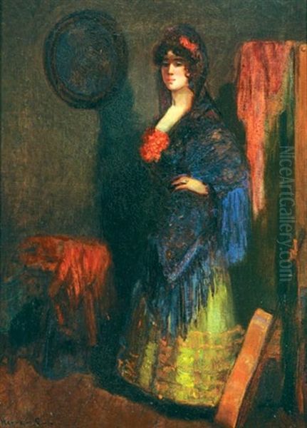 Spanish Dancer Oil Painting by Cesar Maria Herrer Marcher