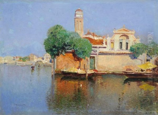 Venetian Detail Oil Painting by Cesar Maria Herrer Marcher