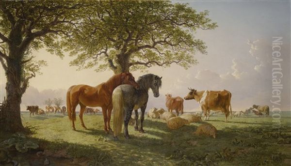 The Noonday Rest Oil Painting by John Frederick Herring
