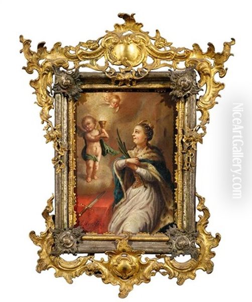 Die Heilige Katharina Von Alexandrien Oil Painting by Andreas Herrlein