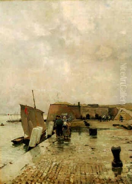 Hafen In Holland (vlissingen) Oil Painting by Hans Herrmann