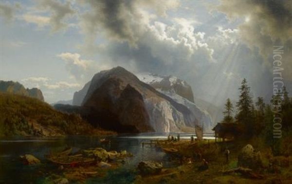 After The Storm Oil Painting by Hermann Herzog