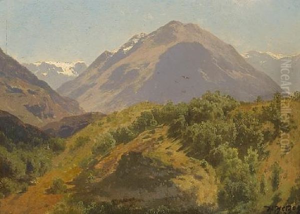 Western Landscape Oil Painting by Hermann Herzog