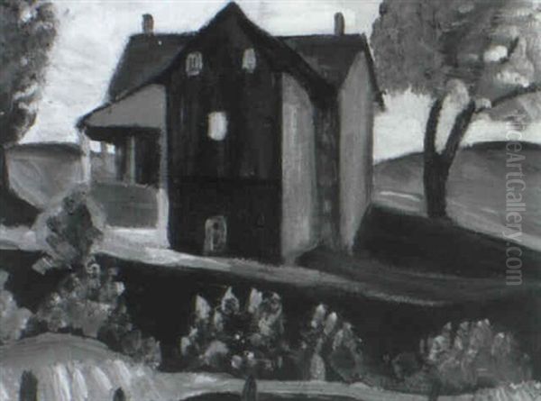 Tite Cap Farm Oil Painting by Prudence Heward