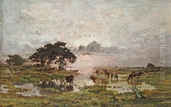 Marais En Campine Oil Painting by Adrien Josef Heymans
