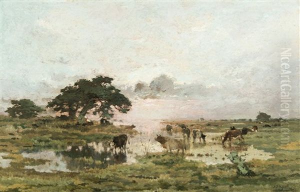 Marais En Campine Oil Painting by Adriaan Josef Heymans