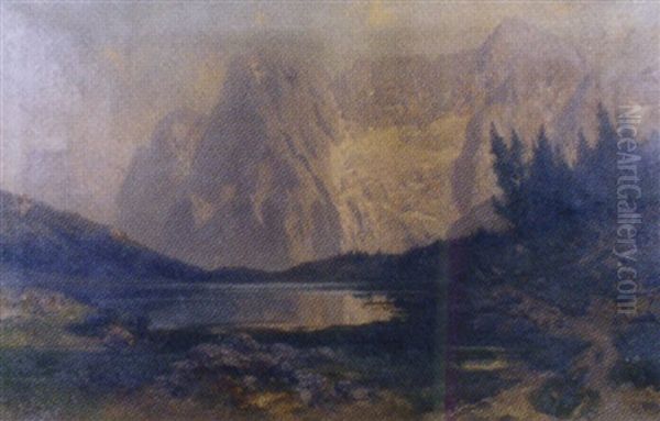 Hochgebirgslandschaft Oil Painting by Karl Heyn